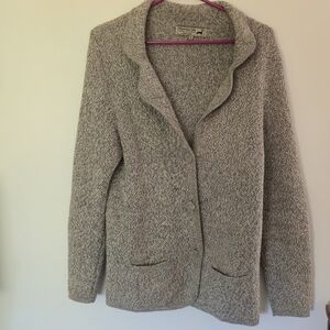 Peruvian Link M Alpaca Gray Knit Coatigan Blazer